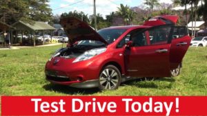 solar powered vehicle nissan leaf northern rivers